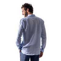 Casual Linen Shirt Light Blue - Shirt_Man - KAMPOS
