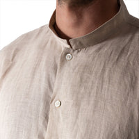 Casual Linen Shirt Sand - Shirt_Man - KAMPOS