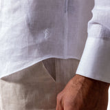 Casual Linen Shirt White - Shirt_Man - KAMPOS