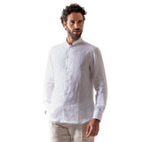 Casual Linen Shirt White - Shirt_Man - KAMPOS