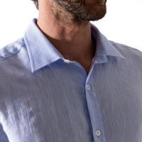 Classic Linen Shirt Light Blue - Shirt_Man - KAMPOS