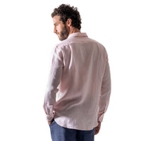 Classic Linen Shirt Pink - Shirt_Man - KAMPOS