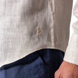 Classic Linen Shirt Sand - Shirt_Man - KAMPOS