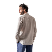 Classic Linen Shirt Sand - Shirt_Man - KAMPOS