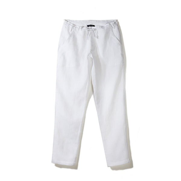 Linen Pants White - Pants_Man - KAMPOS