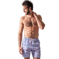 Swim Shorts Long Coral Forest (Red) - Swimshorts_Man - KAMPOS