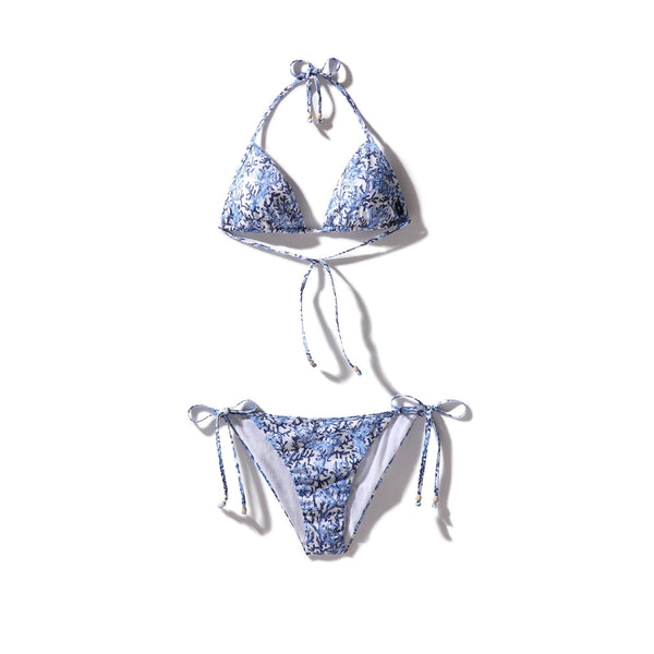 Tie-Side Bikini Coral Forest (Blue) - Bikini_Woman - KAMPOS