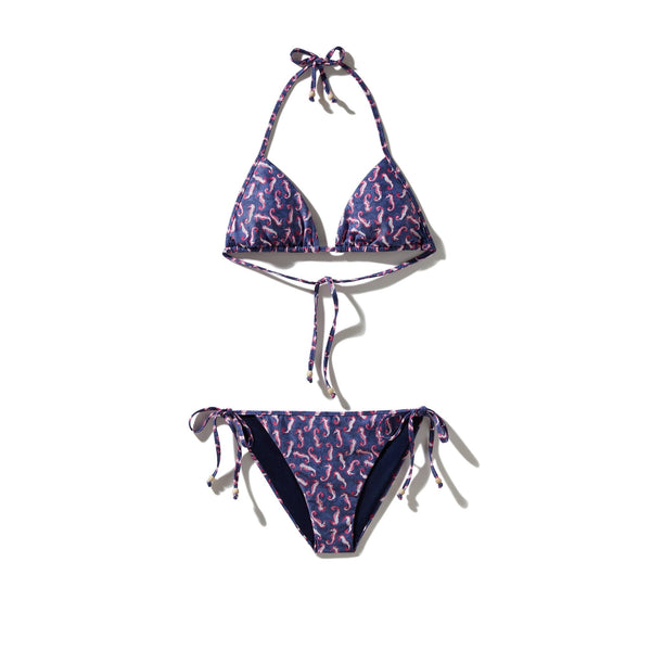 Tie-Side Bikini Seahorse (Navy) - Bikini_Woman - KAMPOS